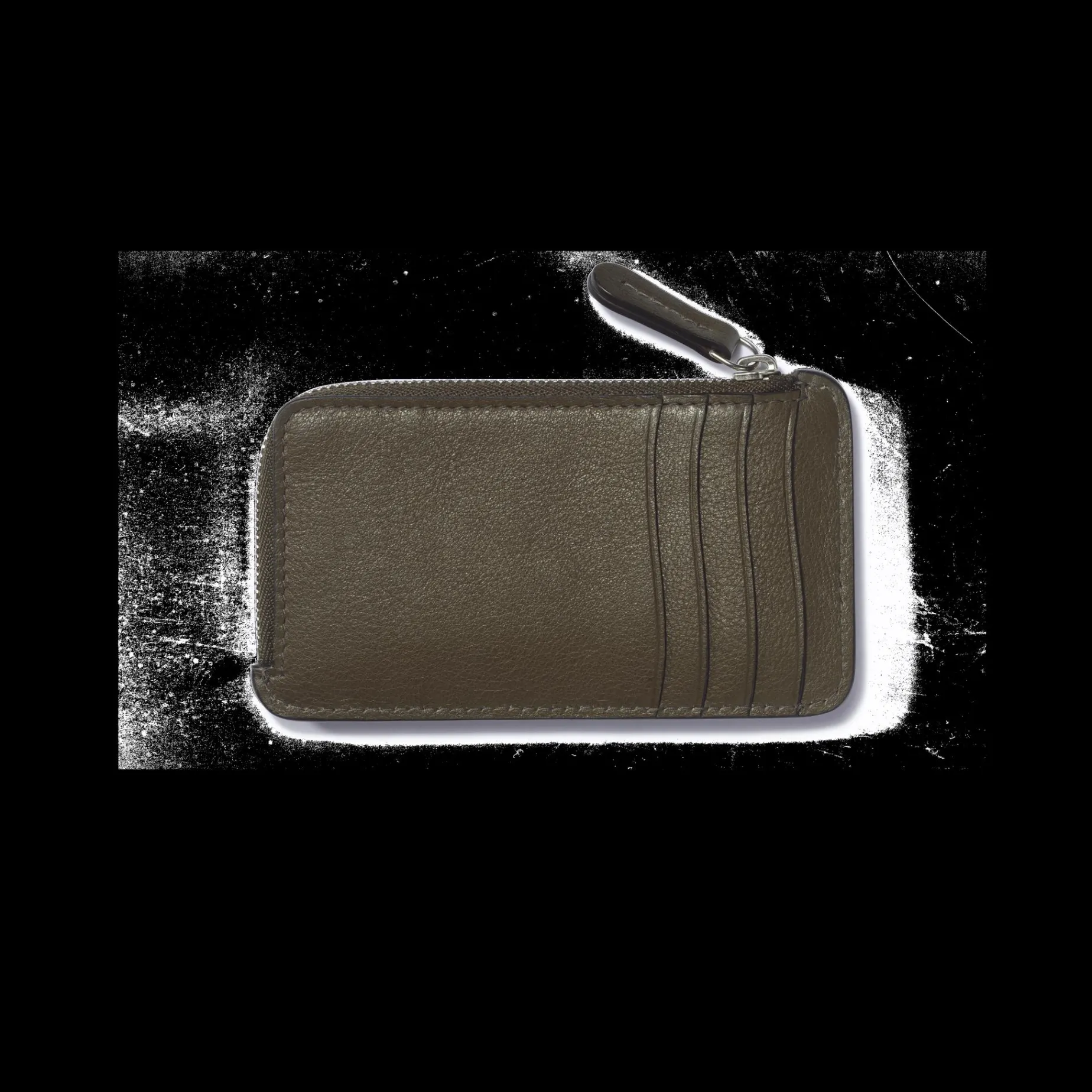 Porte-cartes zippé Double You